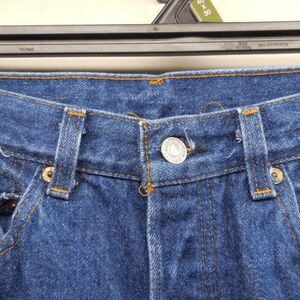 Vintage 80s 90s Levis 501XX Whisker Fade Dark Wash Jeans Size 29"x27" Button Fly